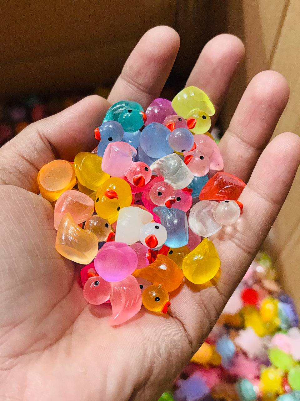 WhatsApp Image 2026-02-15 at 2.17.52 Glow In The Dark Mini Duck (৫০ পিস প্যাক) - Image 1